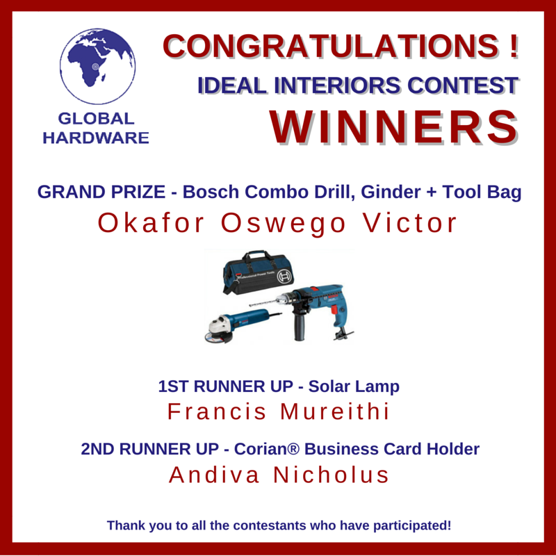 Global Hardware Ideal Interiors FB Contest Winner Announcement 120316